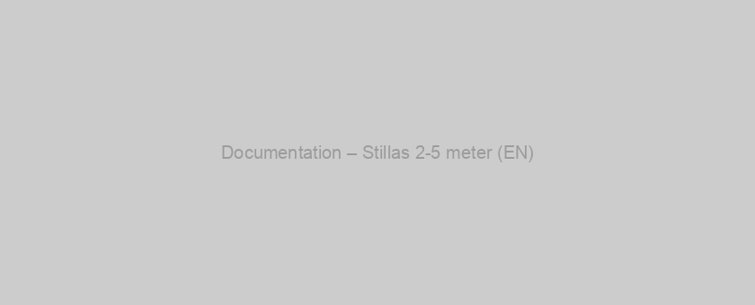 Documentation – Stillas 2-5 meter (EN)